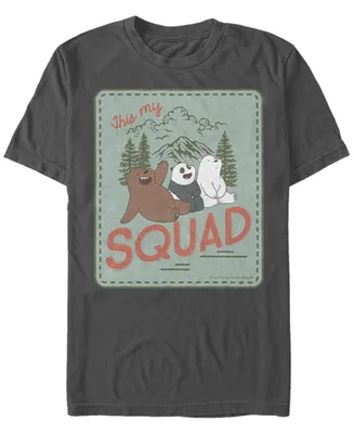 Fifth Sun Men's We Bare Bears This My Squad Patch Short Sleeve T- shirt
