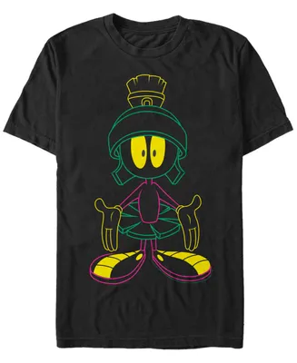 Fifth Sun Looney Tunes Men's Neon Marvin The Martian Short Sleeve T-Shirt