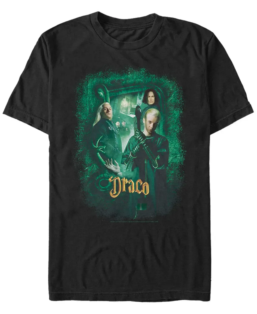 Fifth Sun Harry Potter Men's Chamber of Secrets Draco Malfoy Poster Short Sleeve T-Shirt