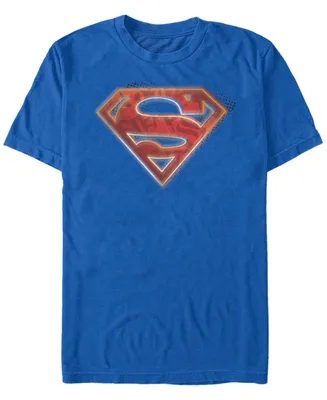 Fifth Sun Dc Men's Superman Man of Steel Graffiti Logo Short Sleeve T-Shirt