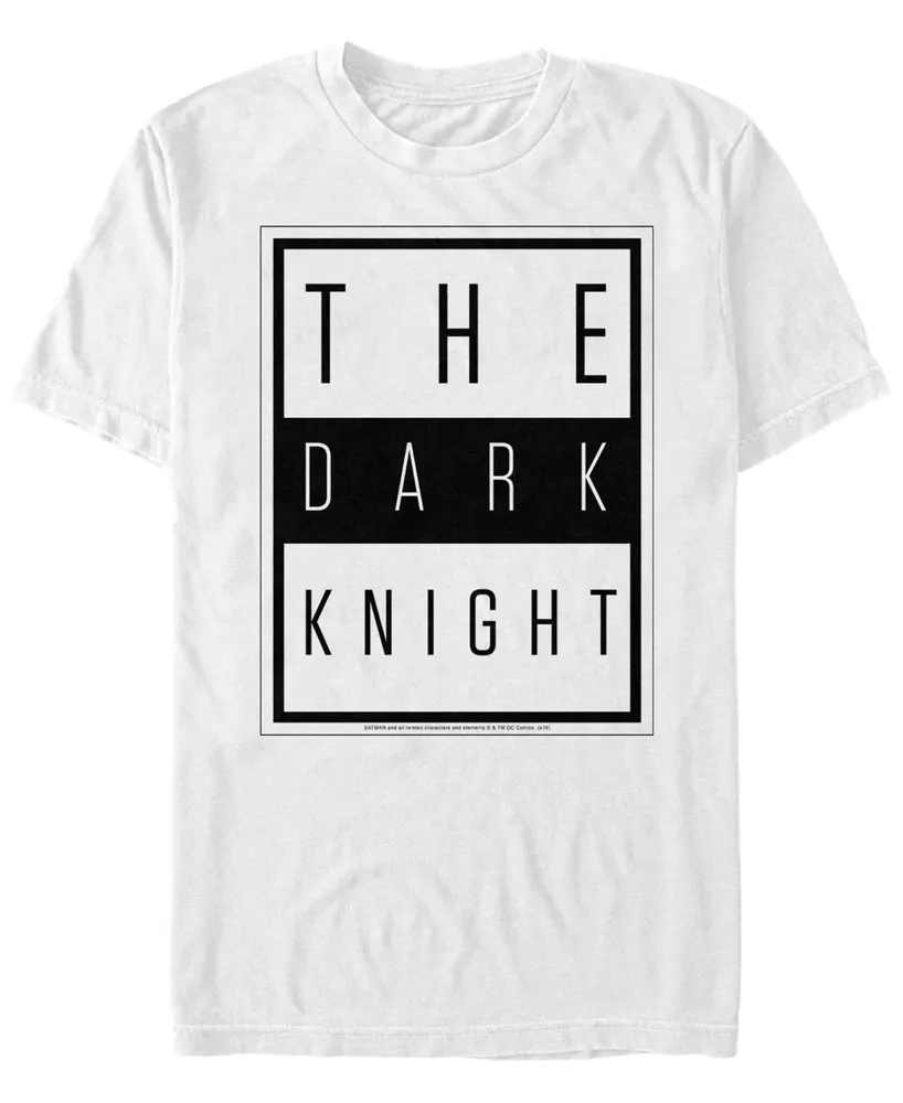 Fifth Sun Dc Men's Batman The Dark Knight Text Poster Short Sleeve T-Shirt  | Hawthorn Mall