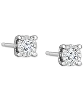 TruMiracle Diamond Stud Earrings (3/8 ct. t.w.) 14k White, Yellow, or Rose Gold