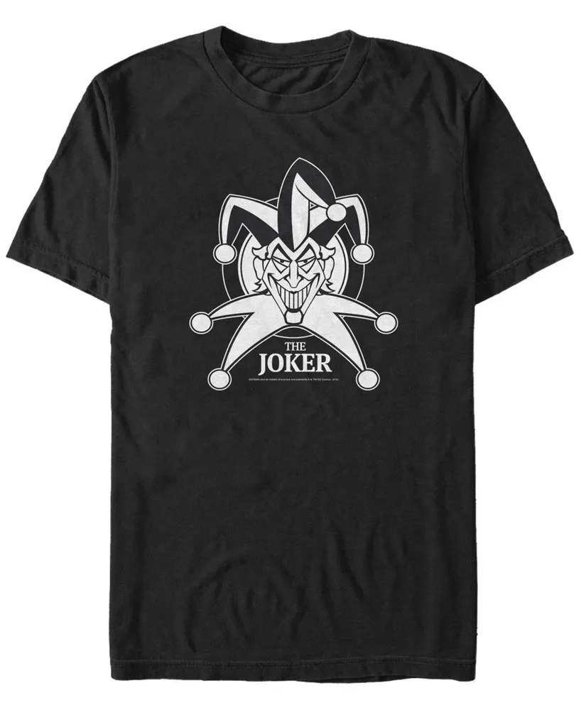 Fifth Sun Dc Men's Batman Creepy Joker Big Face Short Sleeve T-Shirt