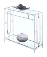 Convenience Concepts Town Square Chrome Hall Table