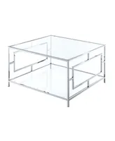 Convenience Concepts Town Square Chrome Square Coffee Table