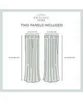 Exclusive Home Indoor/Outdoor Solid Cabana Grommet Top Curtain Panel Pair, 54" x 120"