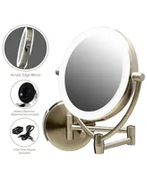 Ovente 7.5" Led Lighted Wall Mount Makeup Mirror