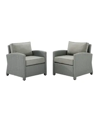 Crosley Bradenton 2 Piece Outdoor Wicker Chair Set