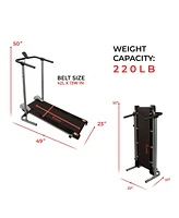 Sunny Health & Fitness Sf-T1407M Foldable Manual Walking Treadmill