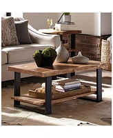 Alaterre Furniture Alpine Natural Live Edge Wood Coffee Table