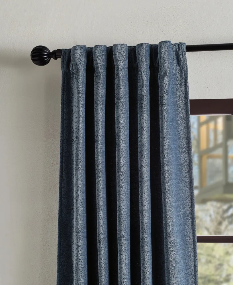 Martha Stewart Collection Naples Backtab Chenille Curtain Panel, 50" x 84", Created For Macy's