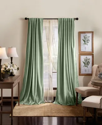 Martha Stewart Collection Lucca Blackout Velvet Curtain Panel Set, 50" x 95", Created For Macy's