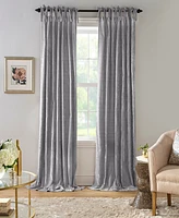 Korena 52" x 84" Tie-Top Crushed Velvet Curtain Panel