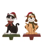 Glitzhome Cat Dog Stocking Holder Set of 2