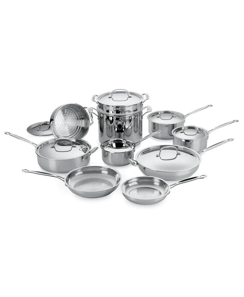 Cuisinart Chefs Classic Stainless 17-Pc. Cookware Set