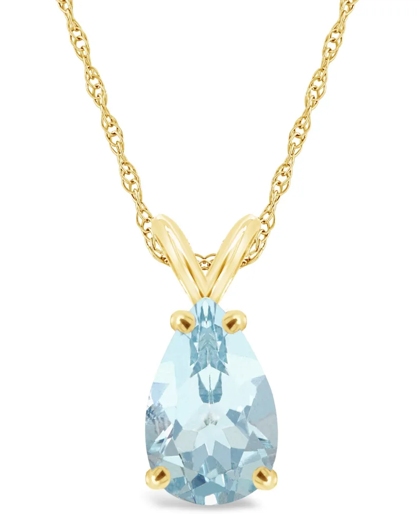 Aquamarine (2-5/8 ct. t.w.) Pendant Necklace in 14K Yellow Gold