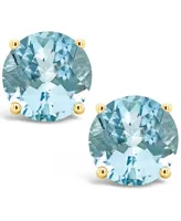 Aquamarine (2-1/2 ct. t.w.) Stud Earrings in 14K Yellow Gold