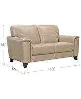 Brayna 65" Classic Leather Loveseat, Created for Macy's