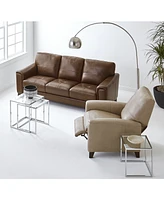 Brayna 65" Classic Leather Loveseat, Created for Macy's