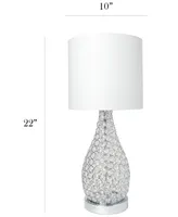 Elegant Designs Elipse Crystal Pinned Decorative Gourd Accent Table Lamp