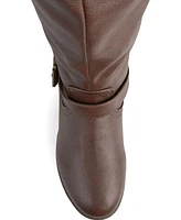 Journee Collection Women's Spokane Extra Wide Calf Knee High Riding Boots