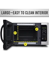 Farberware Professional FMO12AHTBKE 1.2 Cu. Ft. 1100-Watt Microwave Oven with Sensor Cooking, Stainless Steel/Black Body Wrap