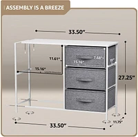 Sorbus Dresser with 5 Drawers - Storage Chest Organizer Steel Frame, Wood Top, Handles