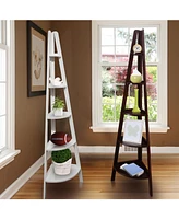 Yu Shan 5-Shelf Corner Ladder Bookcase