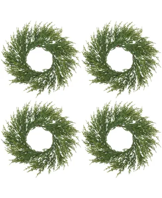 Saro Lifestyle Faux Cypress Wreath Set of 4