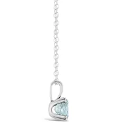 Aquamarine (1-1/4 ct. t.w.) Pendant Necklace in Sterling Silver