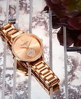 Stuhrling Women's Rose Gold Stainless Steel Bracelet Watch 38mm