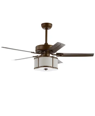 Edith 52" 3-Light, Wood Led Ceiling Fan with Remote