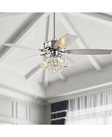 Kate 48" 3-Light Glam Crystal Drum Led Ceiling Fan with Remote