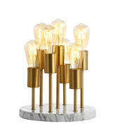 Pleiades 13.5" Modern, Resin Led Accent Lamp - Brass Gold