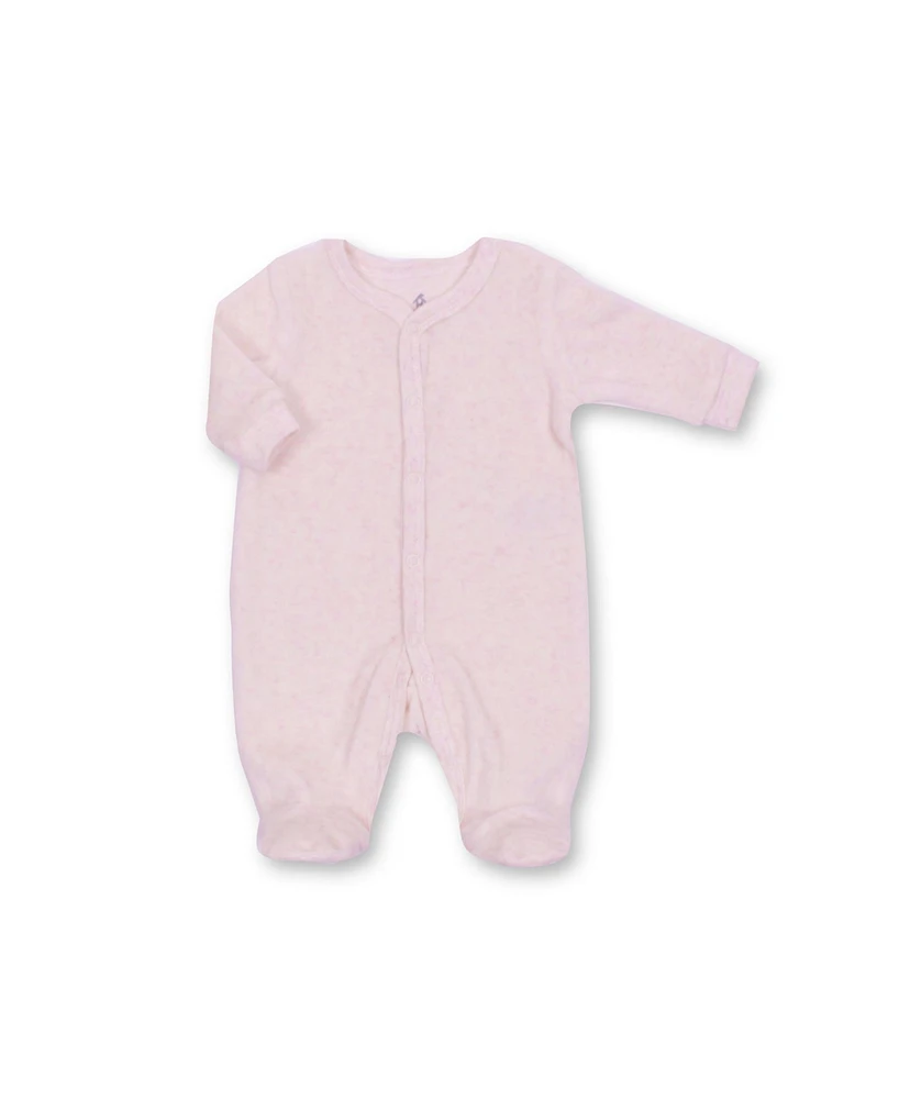 Snugabye Baby Girls Velour Sleeper