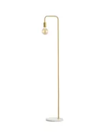 Vega 60" Minimalist Edison, Marble Floor Lamp