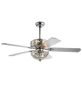 Zara 52" Filigree 6-Light, Wood Led Ceiling Fan