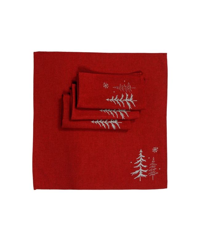 Manor Luxe Snowing Forest Christmas Napkins - Set of 4