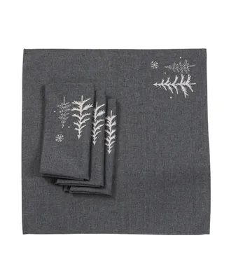Manor Luxe Snowing Forest Christmas Napkins - Set of 4
