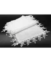 Manor Luxe Floral Garden Lace Trim Table Runner