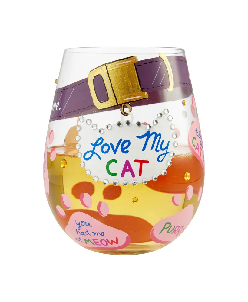 Enesco Lolita Love My Cat Stemless Wine Glass