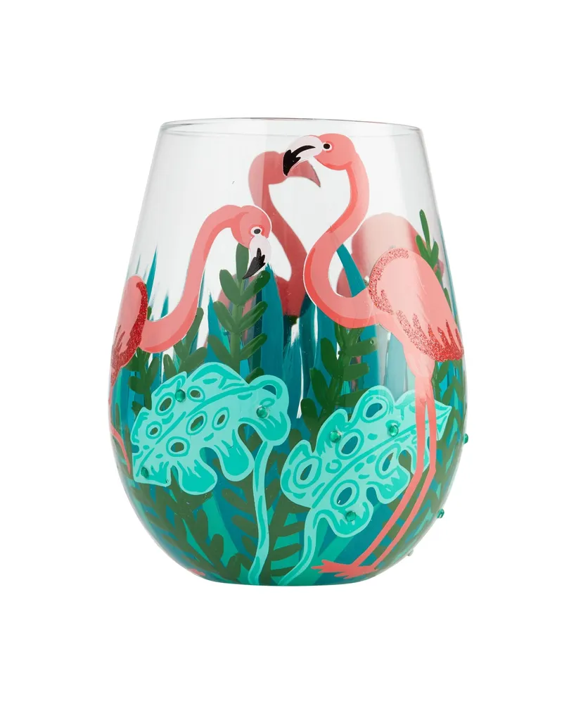 Enesco Lolita Fancy Flamingo Stemless Wine Glass
