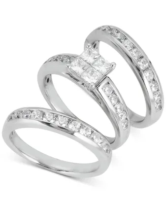 Diamond 3-Pc. Bridal Set (2-1/10 ct. t.w.) in 14k White Gold