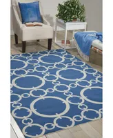 Long Street Looms Shady Brights SHA02 Navy 5'3" x 7'5" Outdoor Area Rug