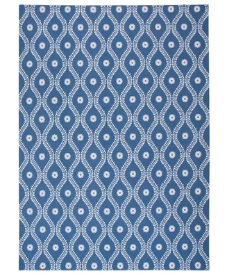 Long Street Looms Backyard BAC085 Navy 7'9" x 10'10" Outdoor Area Rug