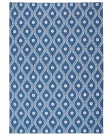 Long Street Looms Backyard BAC085 Navy 7'9" x 10'10" Outdoor Area Rug