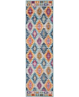 Long Street Looms Zeal ZEA02 Multi 2'2" x 7'6" Runner Rug