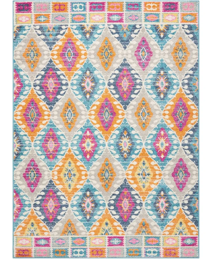 Long Street Looms Zeal ZEA02 Multi 5'3" x 7'3" Area Rug