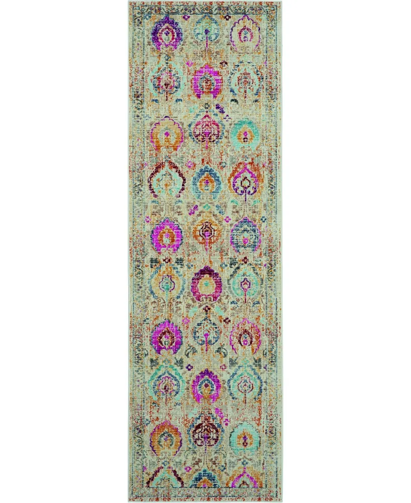 Long Street Looms Era Tabriz ERA04 Ivory 2'4" x 8' Runner Rug