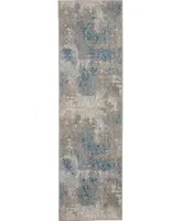 Long Street Looms Fate FAT07 Ivory 2'2" x 7'6" Runner Rug